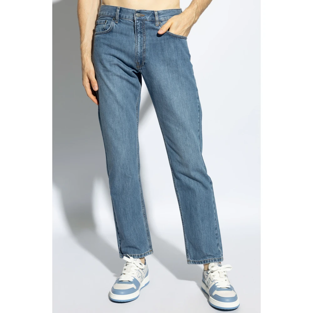 Moschino Jeans met licht toelopende pijpen Blue Heren