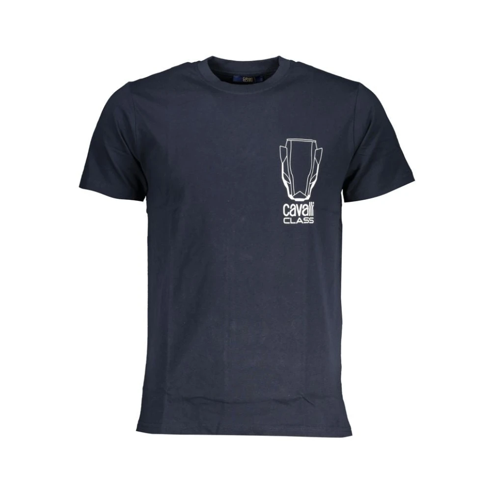 Cavalli Class , T-Shirts, Male, Blue, Xl, Short-Sleeved T-Shirt