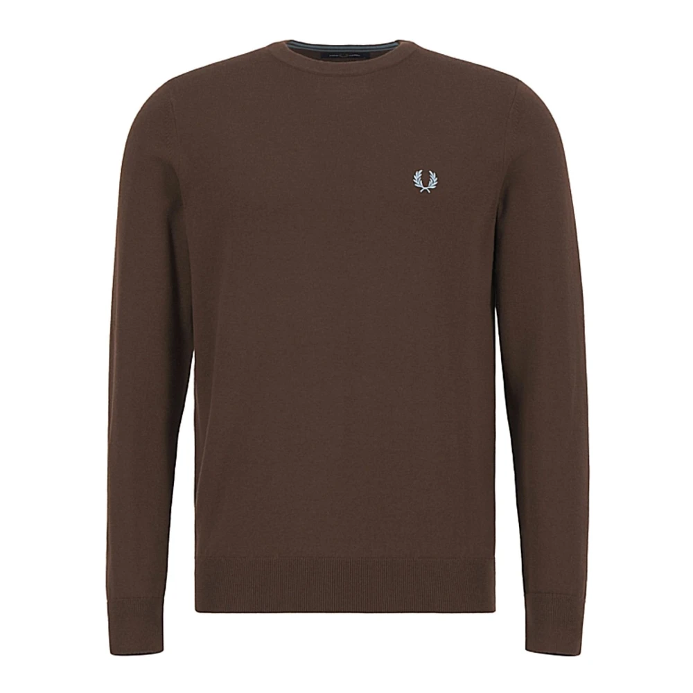 Fred Perry Men's Brown Maglione Girocollo - Round-Neck Knitwear - Xl - Knitwear