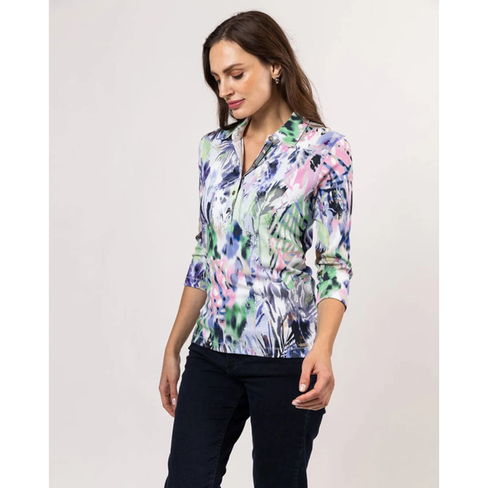Roberto sarto Polo T-shirt 3 4 sl Multicolor Dames