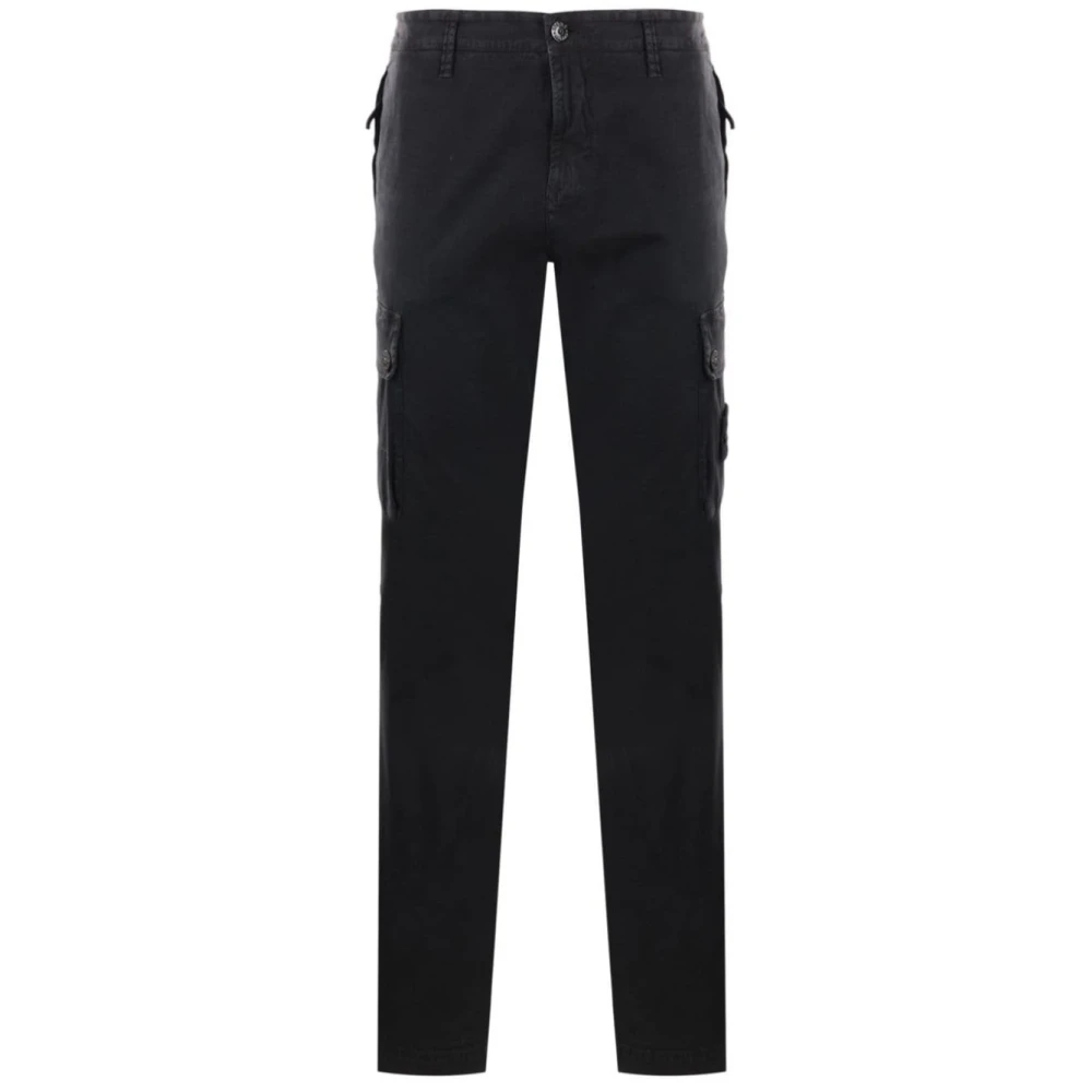 Stone Island Slim-Fit Broek voor Moderne Man Black Heren