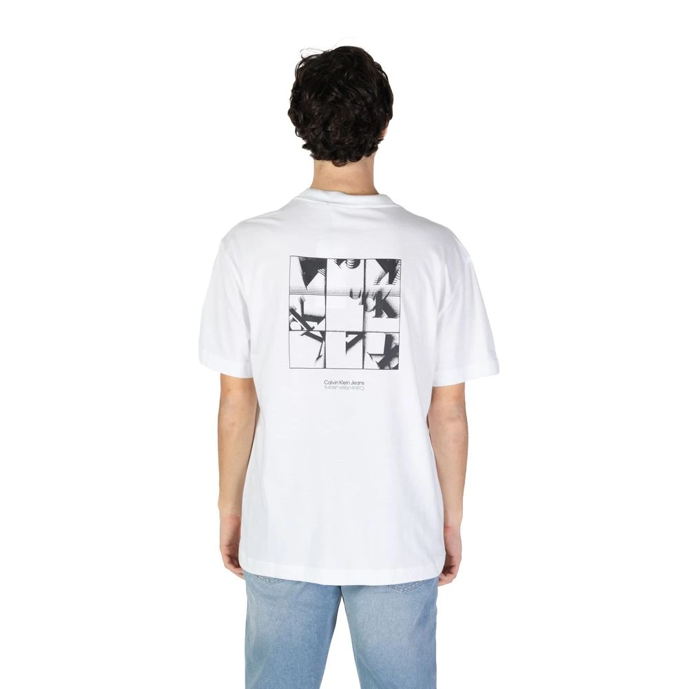 Calvin Klein Jeans Heren Katoenen T-Shirt Herfst Winter Collectie White Heren