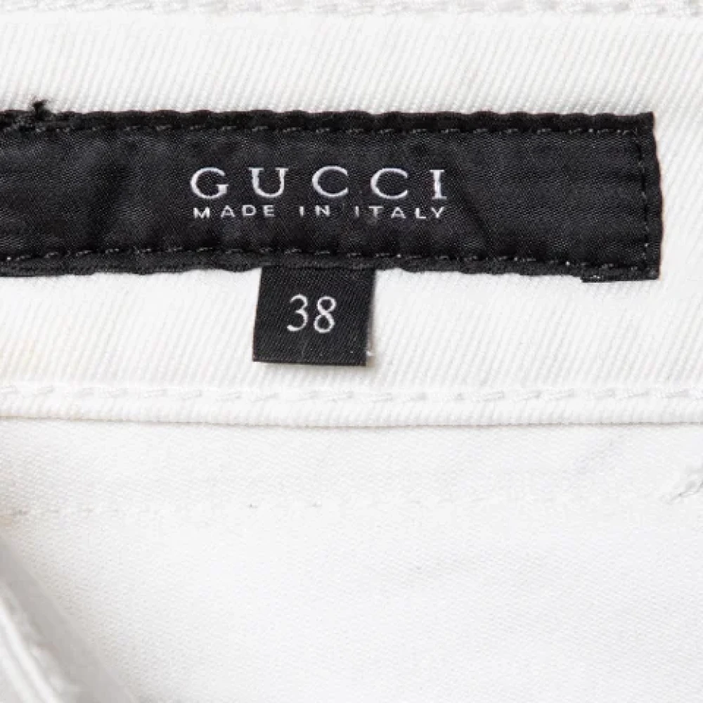 Gucci Vintage Pre-owned Denim jeans White Dames
