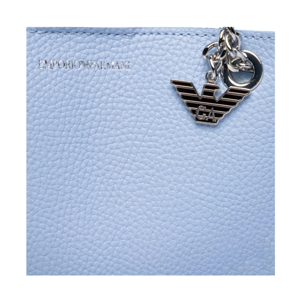 Emporio Armani Stijlvolle Leren Portemonnee Blue Dames