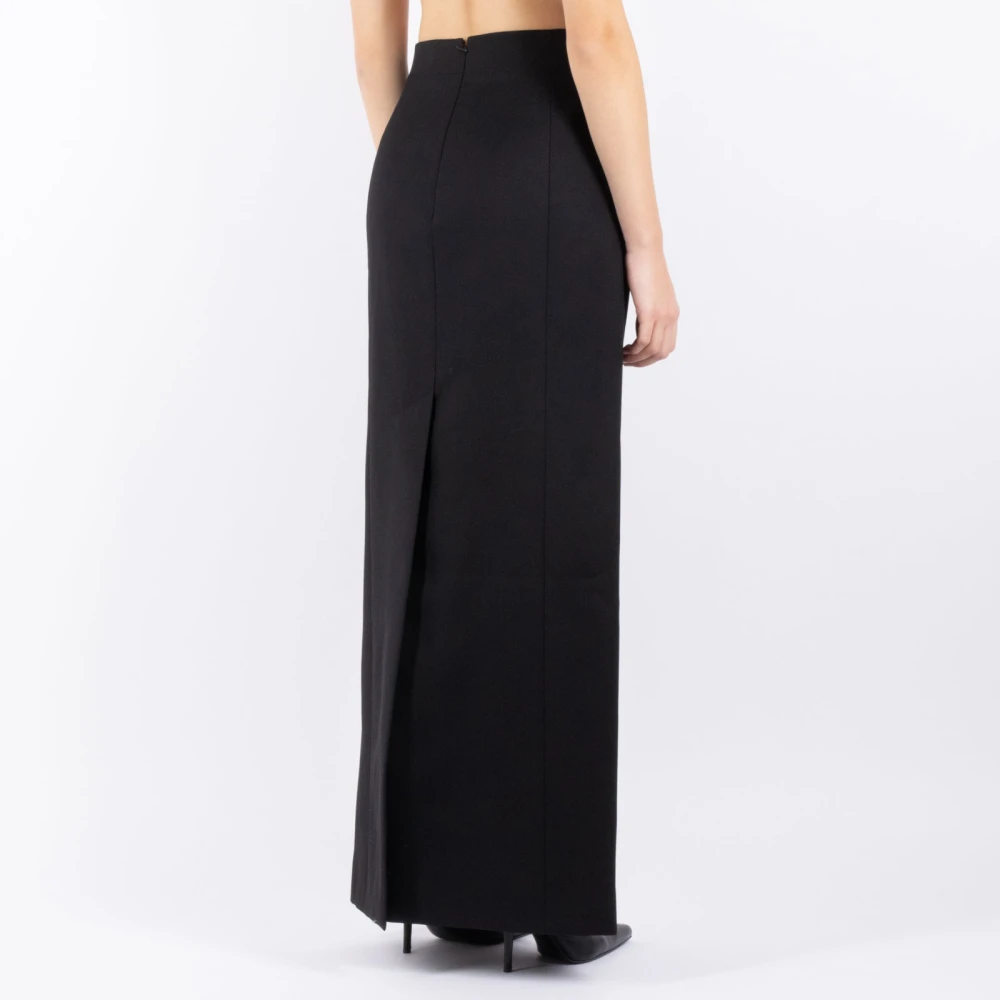 Wardrobe.nyc Zwarte Wollen Rok W2071Pc Black Dames