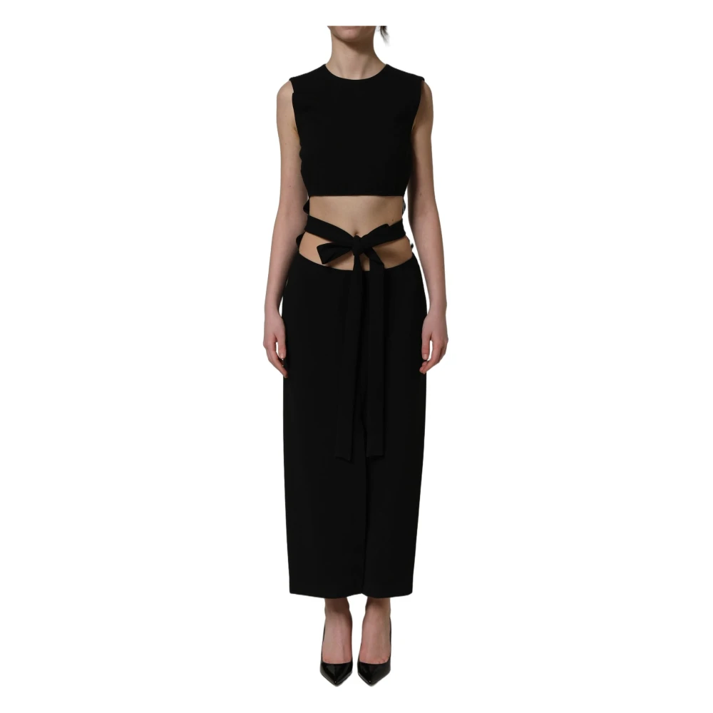Dolce & Gabbana Black Cut Out Detail Sleeveless Maxi Dress - IT38 | XS - Image 2
