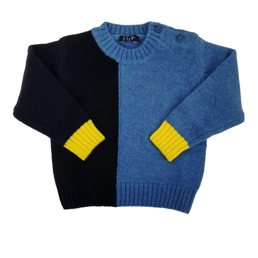 Il Gufo Boys Multicolor Kids Knitwear, 9 M, Maglia Girocollo