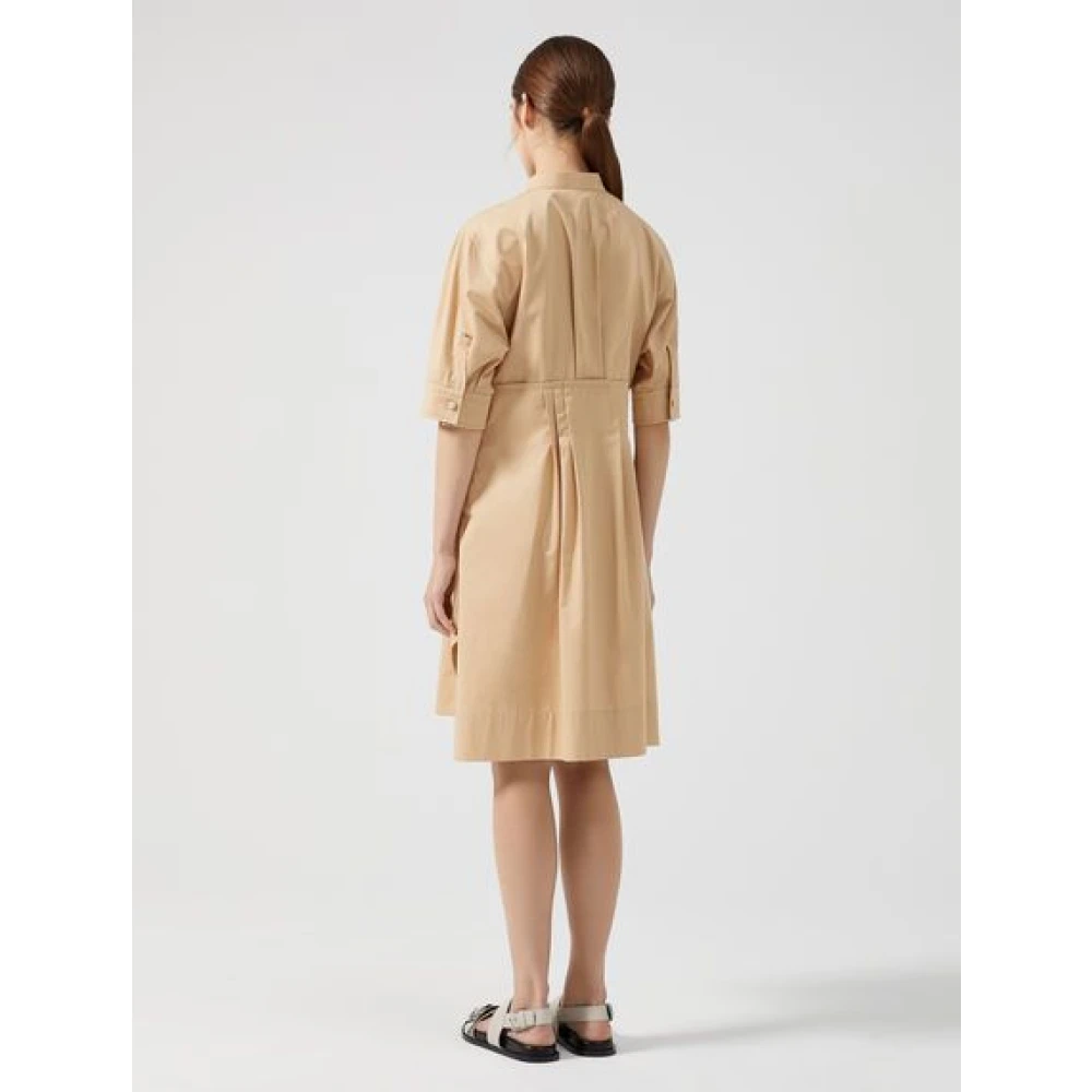 SPORTMAX Santos Katoenen Jurk Beige Dames