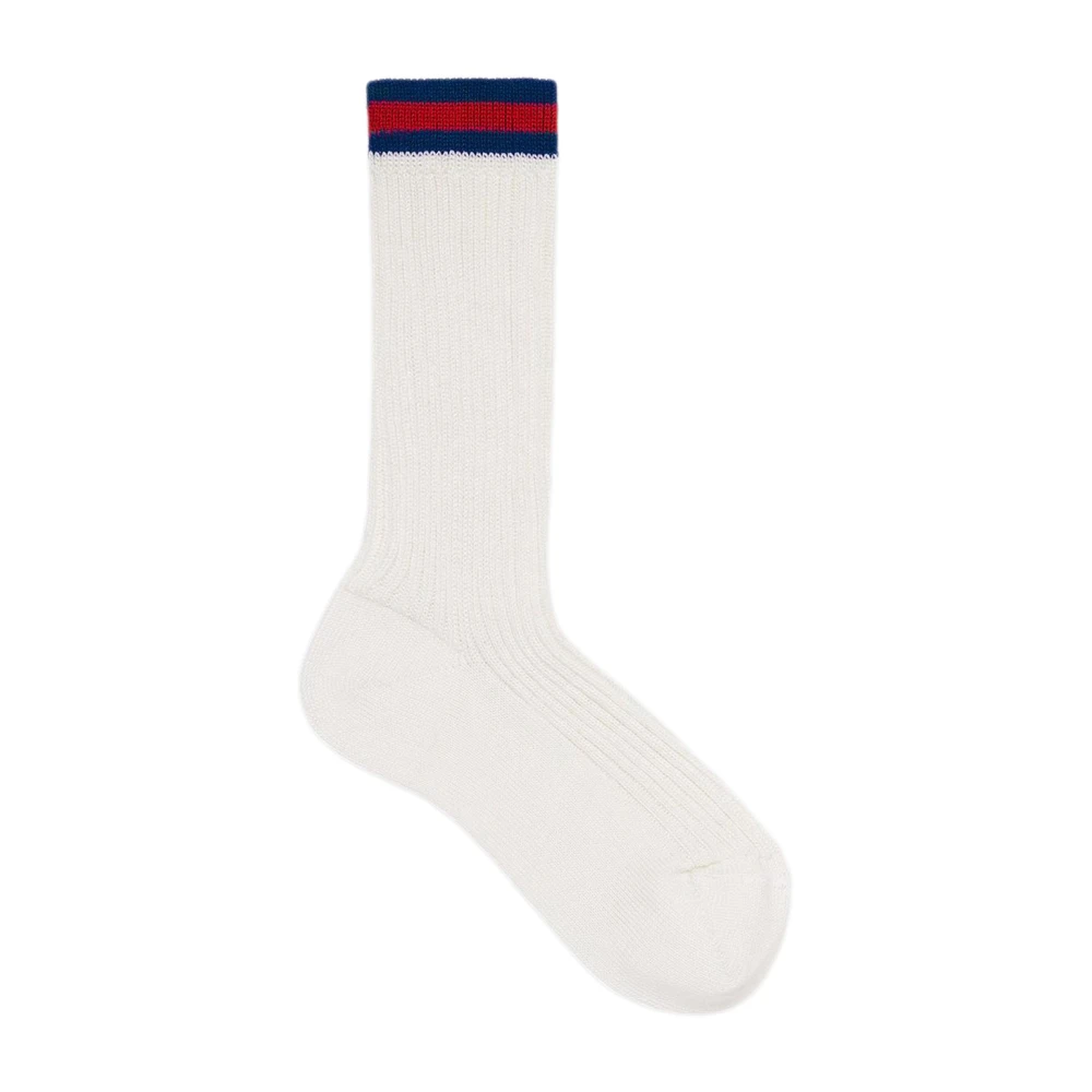 Gucci Baby Web Cotton Socks White, Unisex