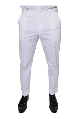 Vita Skinny Dress Pants med Dragkedja