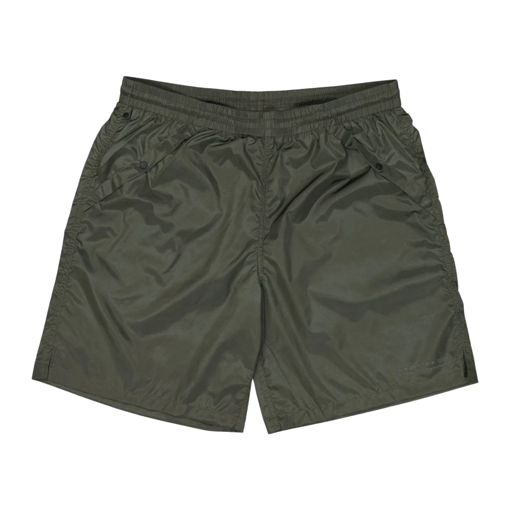 Moncler Logo Patch Zwemshorts Green Heren