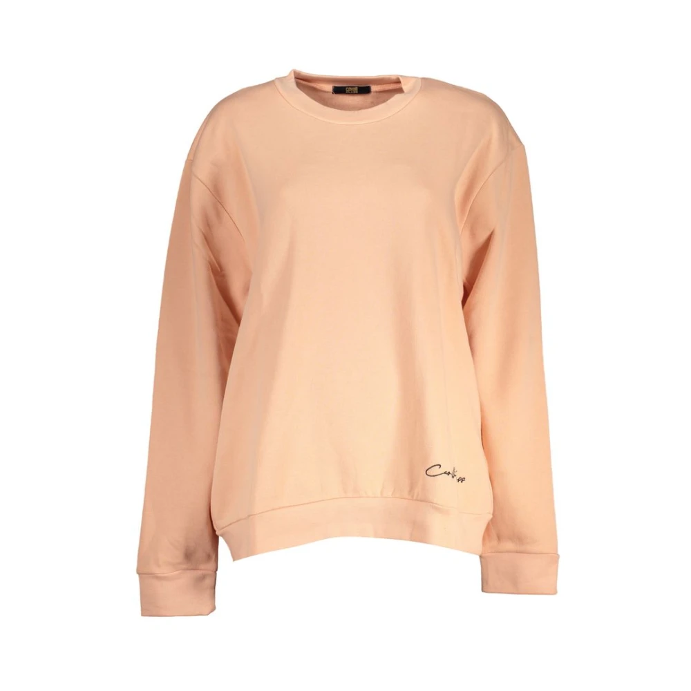 Cavalli Class Roze Geborduurde Sweater met Lange Mouwen Pink Dames