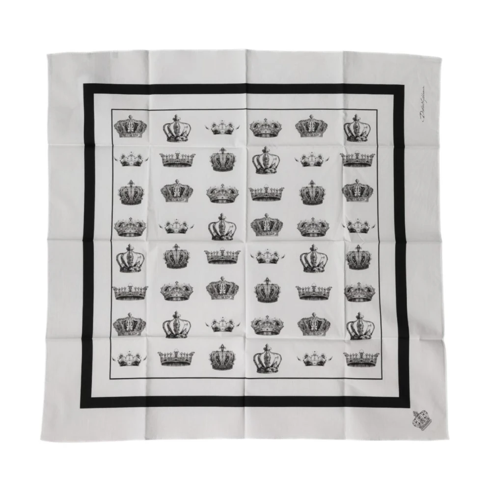 Dolce & Gabbana Mannelijk Multicolor Ms7592-P Katoenen Vierkante Foulard Sjaal