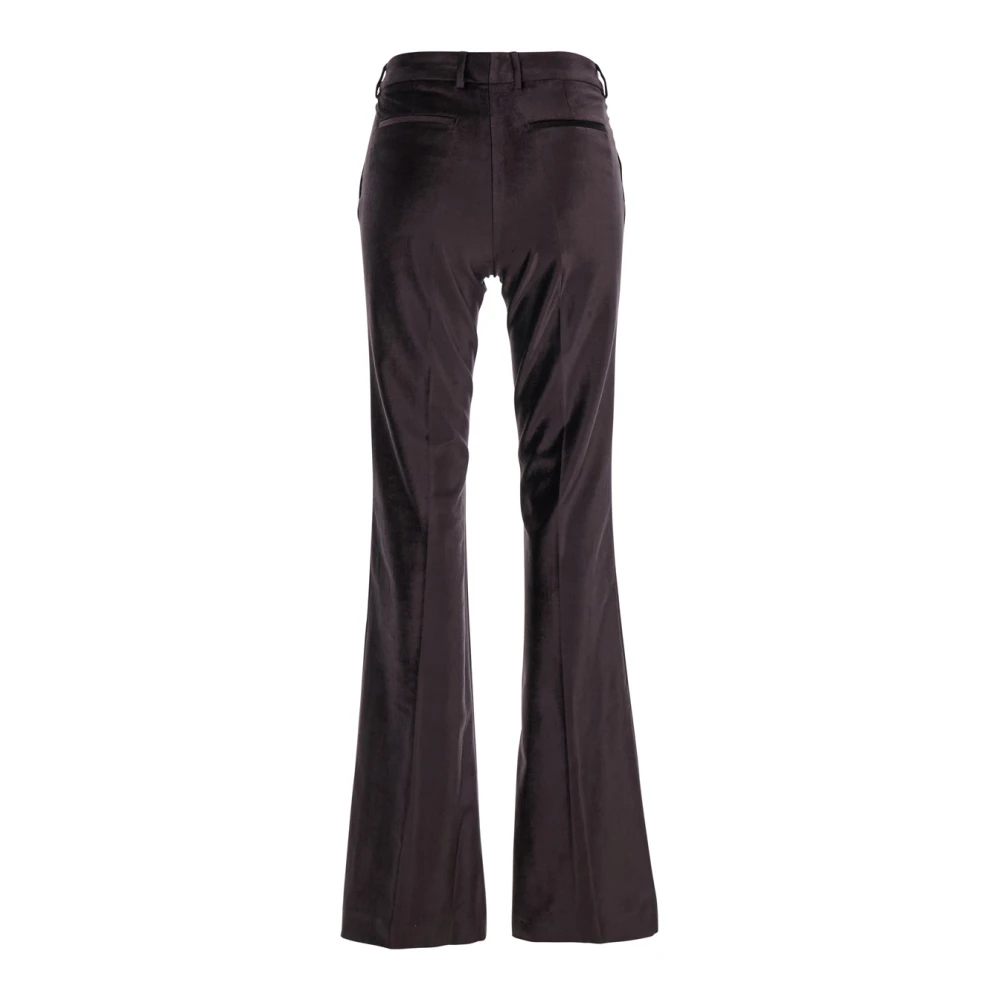 PT Torino Bruine Fluweel Stretch Broek Brown Dames