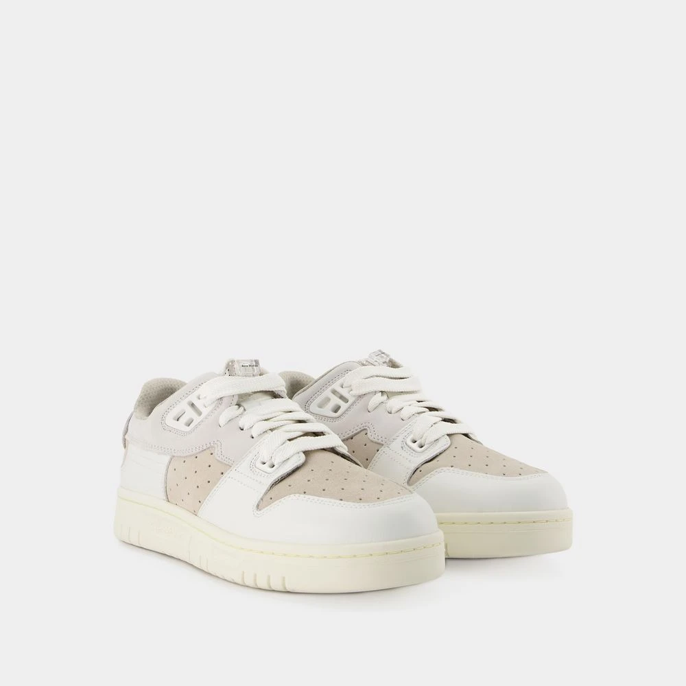 Acne Studios Witte Lage Leren Sneakers White Dames