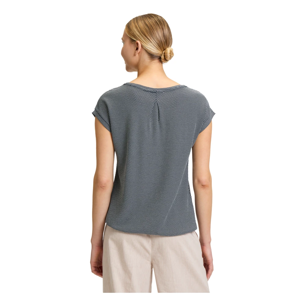 Betty & Co Casual overhemd met structuur Blue Dames