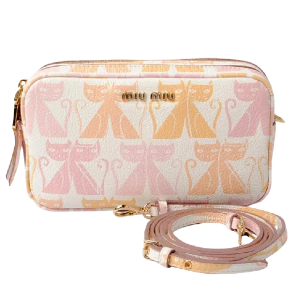 Miu Pre-owned Leather shoulder-bags Pink Dames