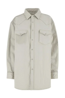 Oversize Kritvit Denimskjorta