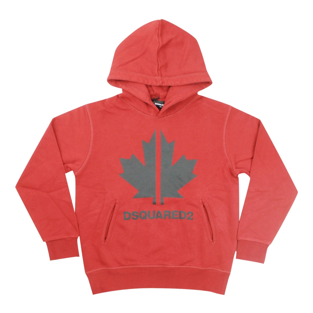 Dsquared2 Boys Red Hooded Sweatshirt - Kids Sweatshirts - 6 Y - Kids