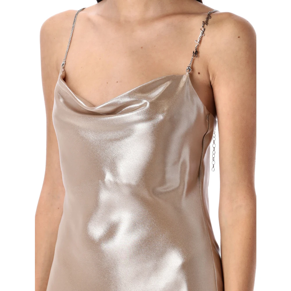 Diesel Rose Gouden Slip Jurk met Cowl Halslijn Pink Dames