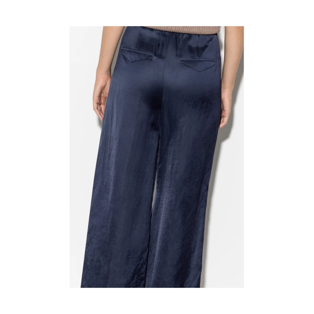 LUISA CERANO Marineblauwe Linnen Broek Blue Dames