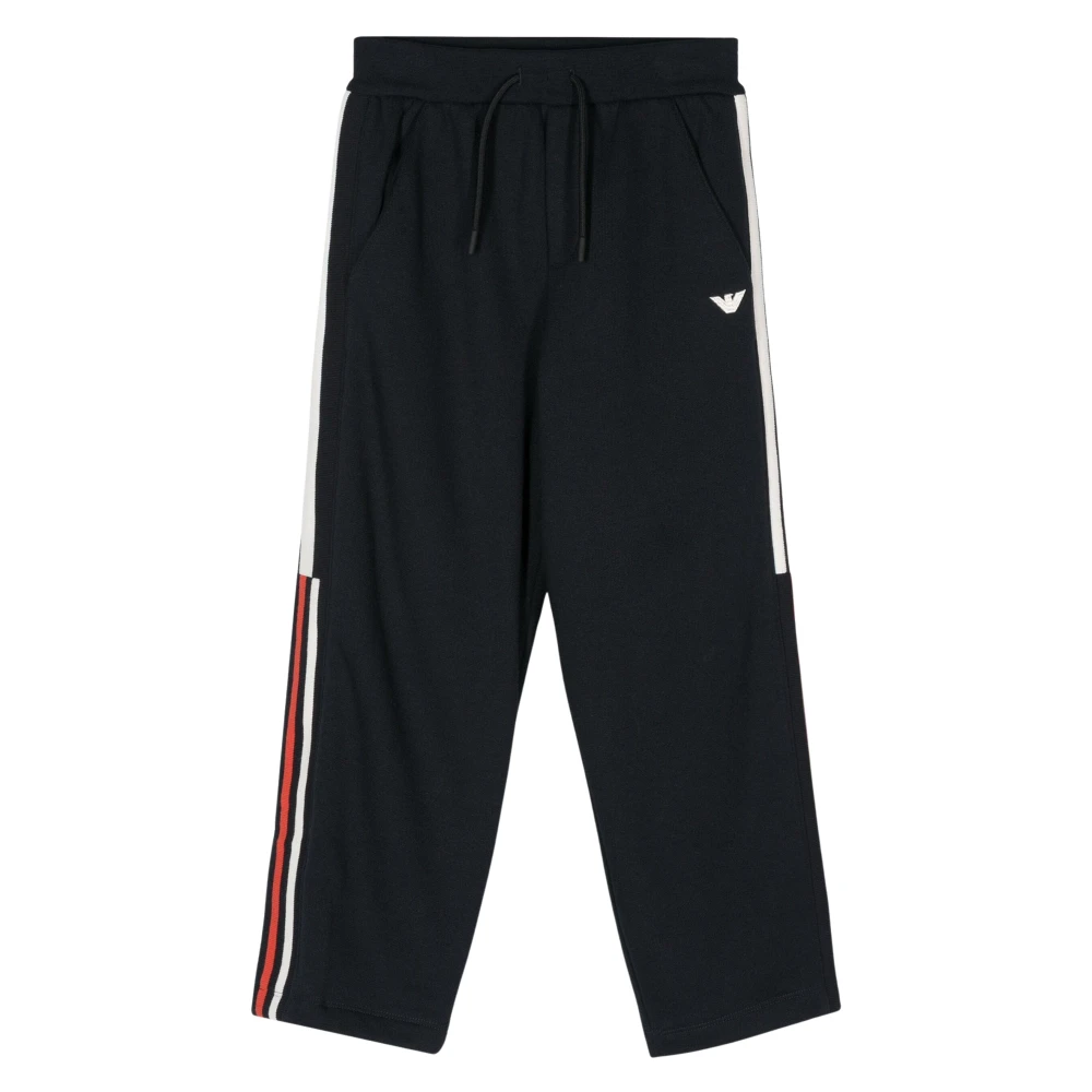 Emporio Armani Boys Blue Sweatpants, 6 Y, Logo Joggers