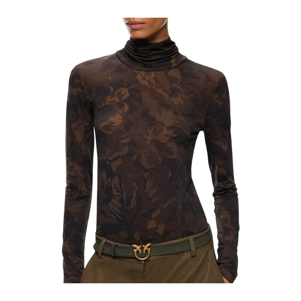Pinko , Turtlenecks, Female, Multicolor, M, Brendola Dolcevita Jersey