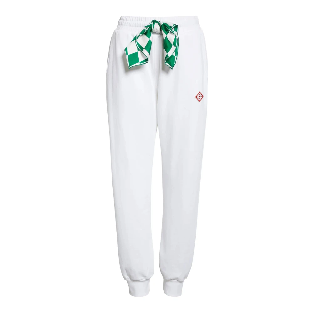 Casablanca Logo Sweatpants van Katoen White Dames