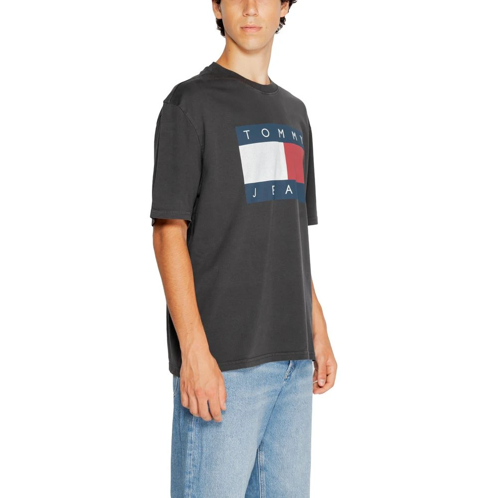 Tommy Jeans Zwart Katoenen Heren T-Shirt Herfst Winter Collectie Black Heren