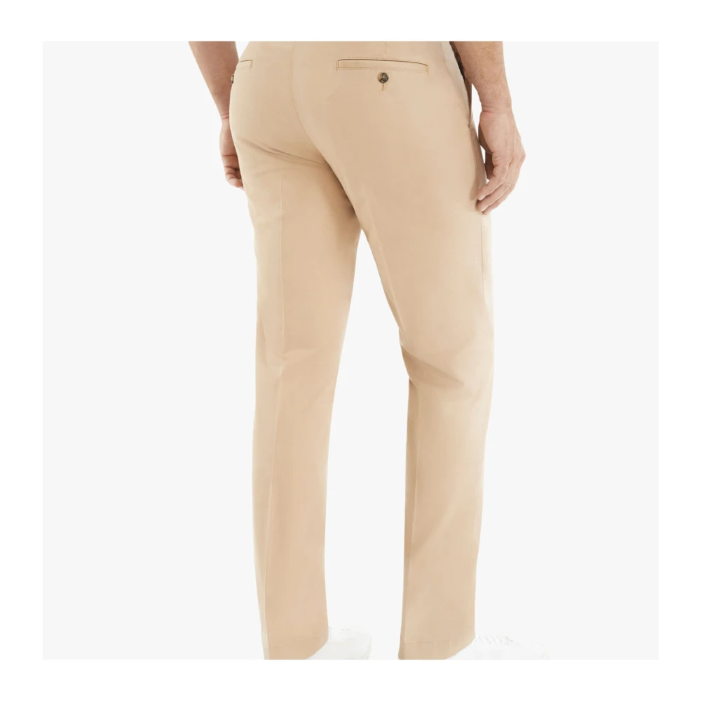 Brooks Brothers Donker Beige Stretch-Katoenen Chinos Beige Heren