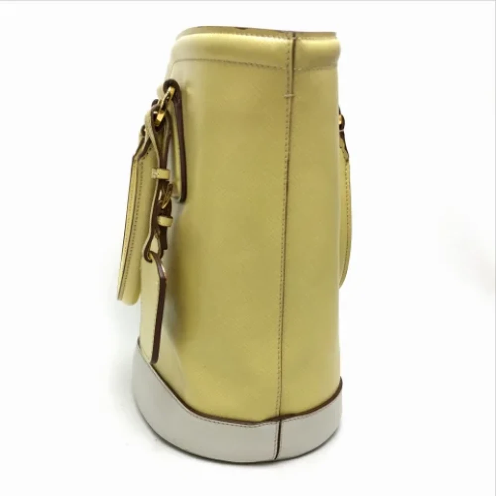 Prada Vintage Pre-owned Leather prada-bags Yellow Dames