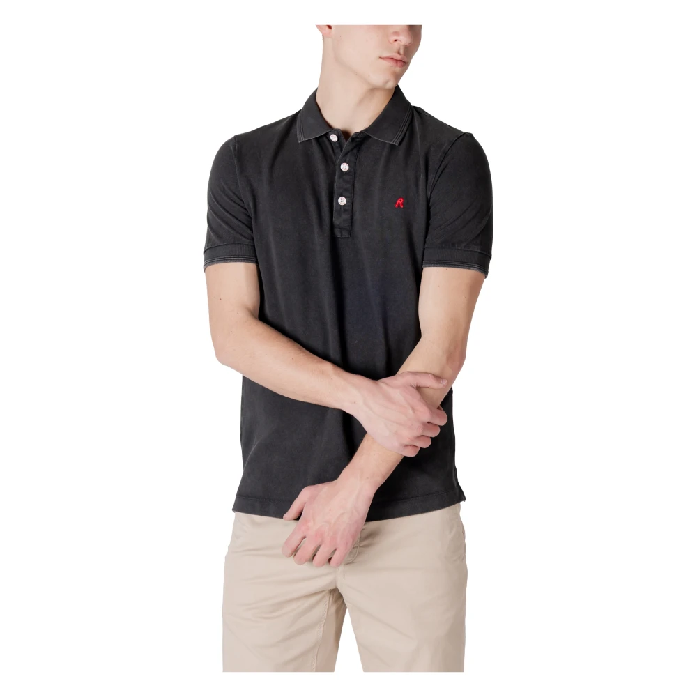 Replay Polo met korte mouwen Black Heren