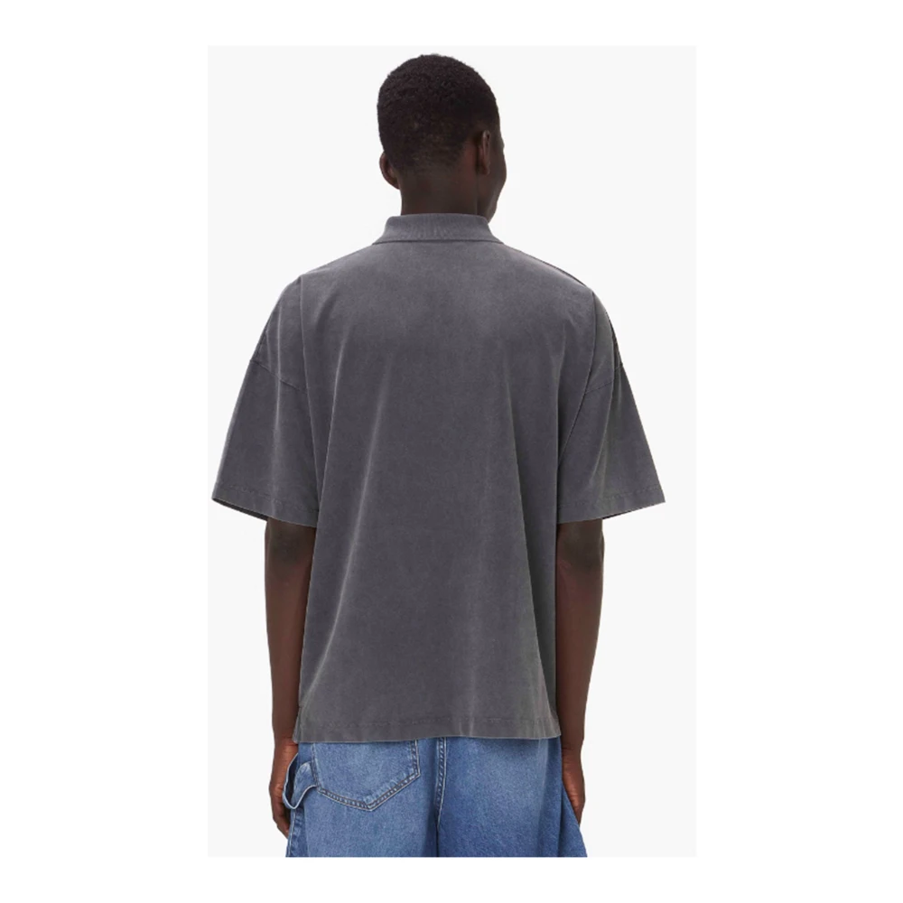 JW Anderson Anker Logo Katoenen T-shirt Grijs Gray Heren