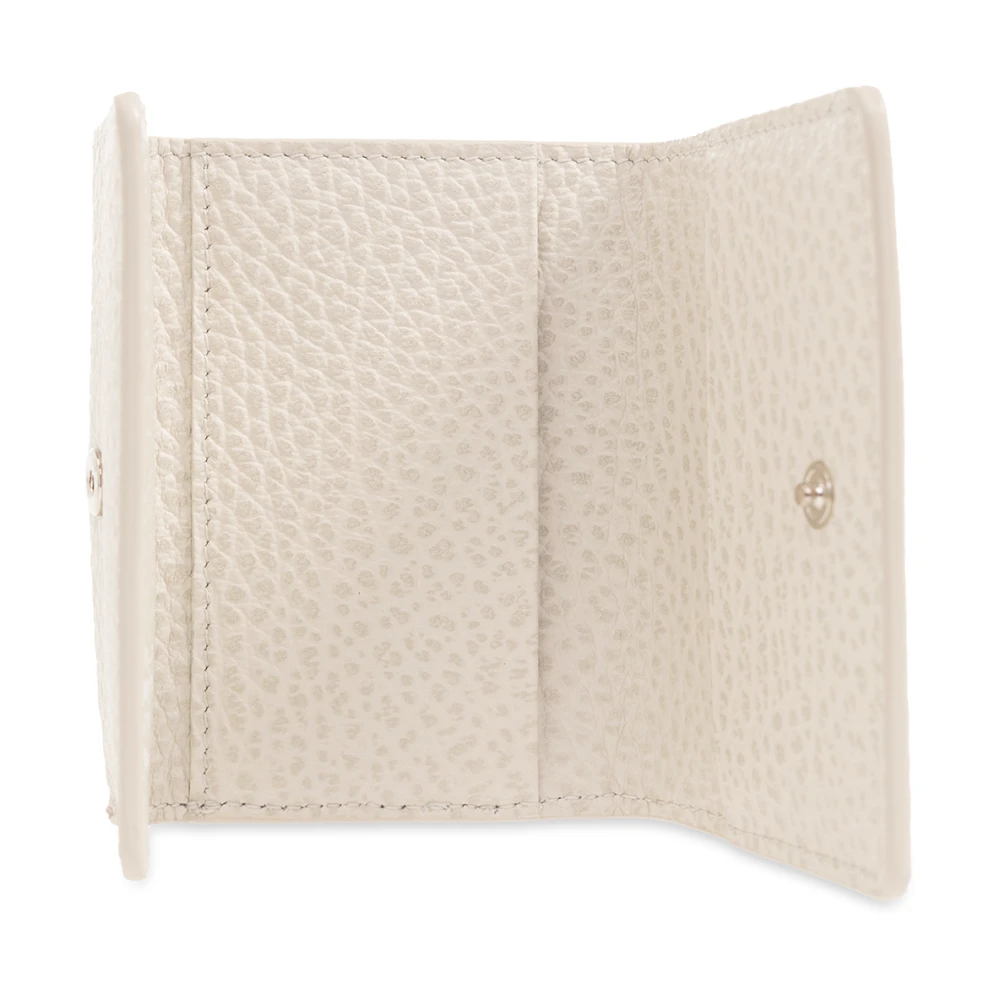 Maison Margiela Leren portemonnee Beige Unisex