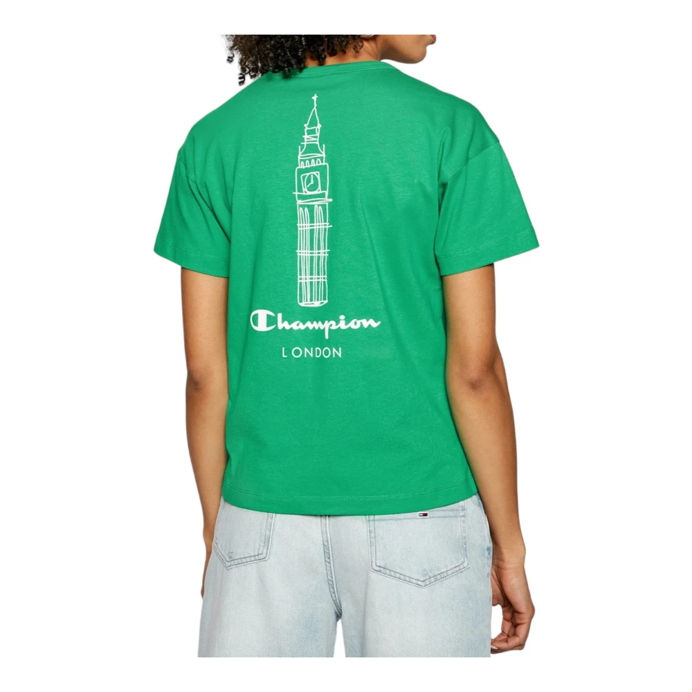 Champion Korte Mouw T-shirt Green Dames