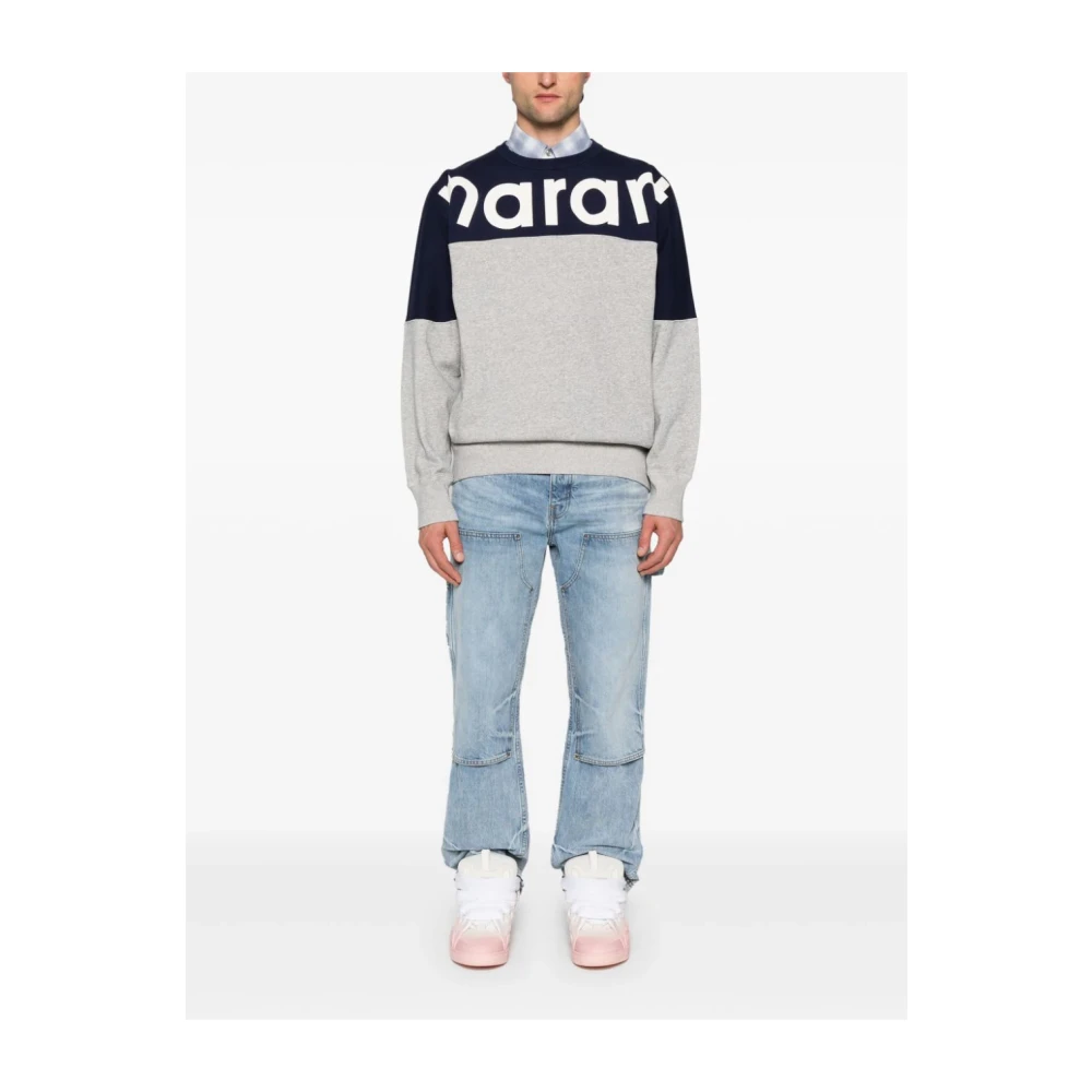Isabel marant Logo Sweatshirt Howley Biologisch Katoen Gray Heren