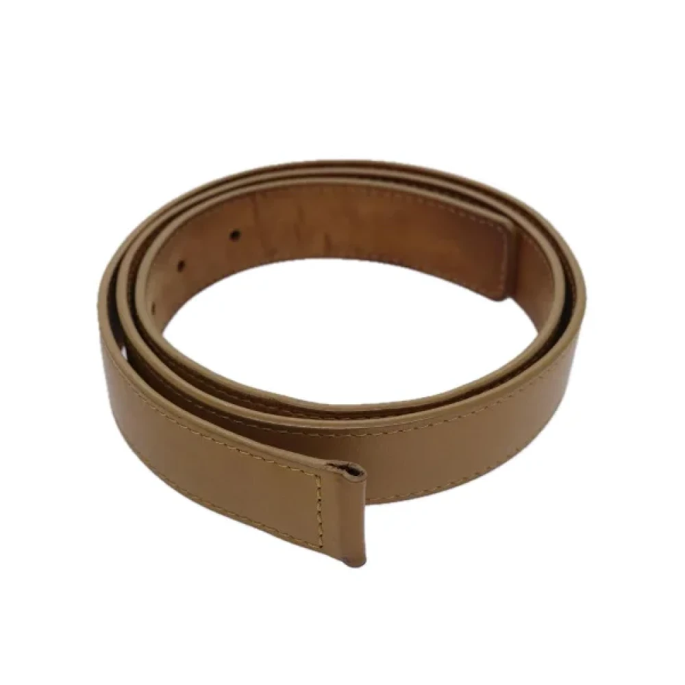 Louis Vuitton Vintage Pre-owned Leather belts Beige Dames