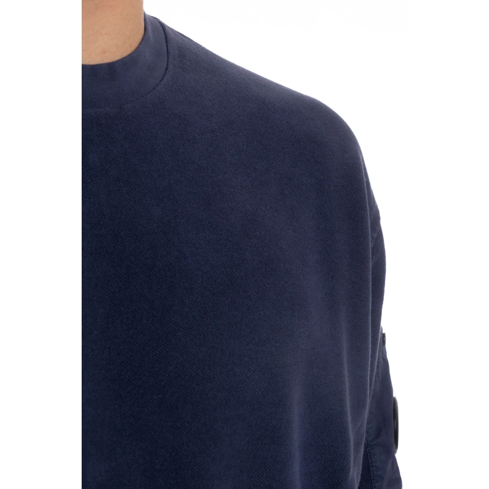 C.P. Company Unieke Crewneck Sweater met Stijlvolle Details Blue Heren