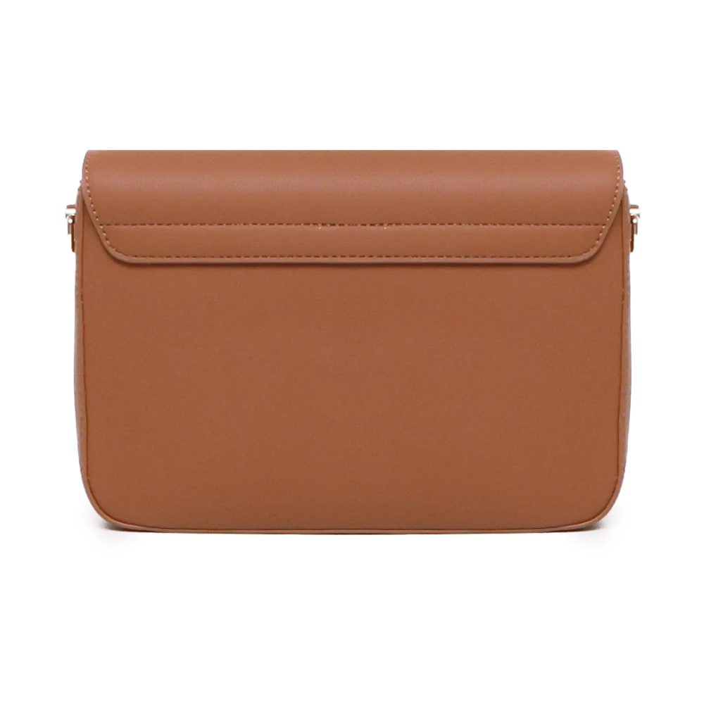 Love Moschino Bruine Schoudertas met Metalen Logo Brown Dames