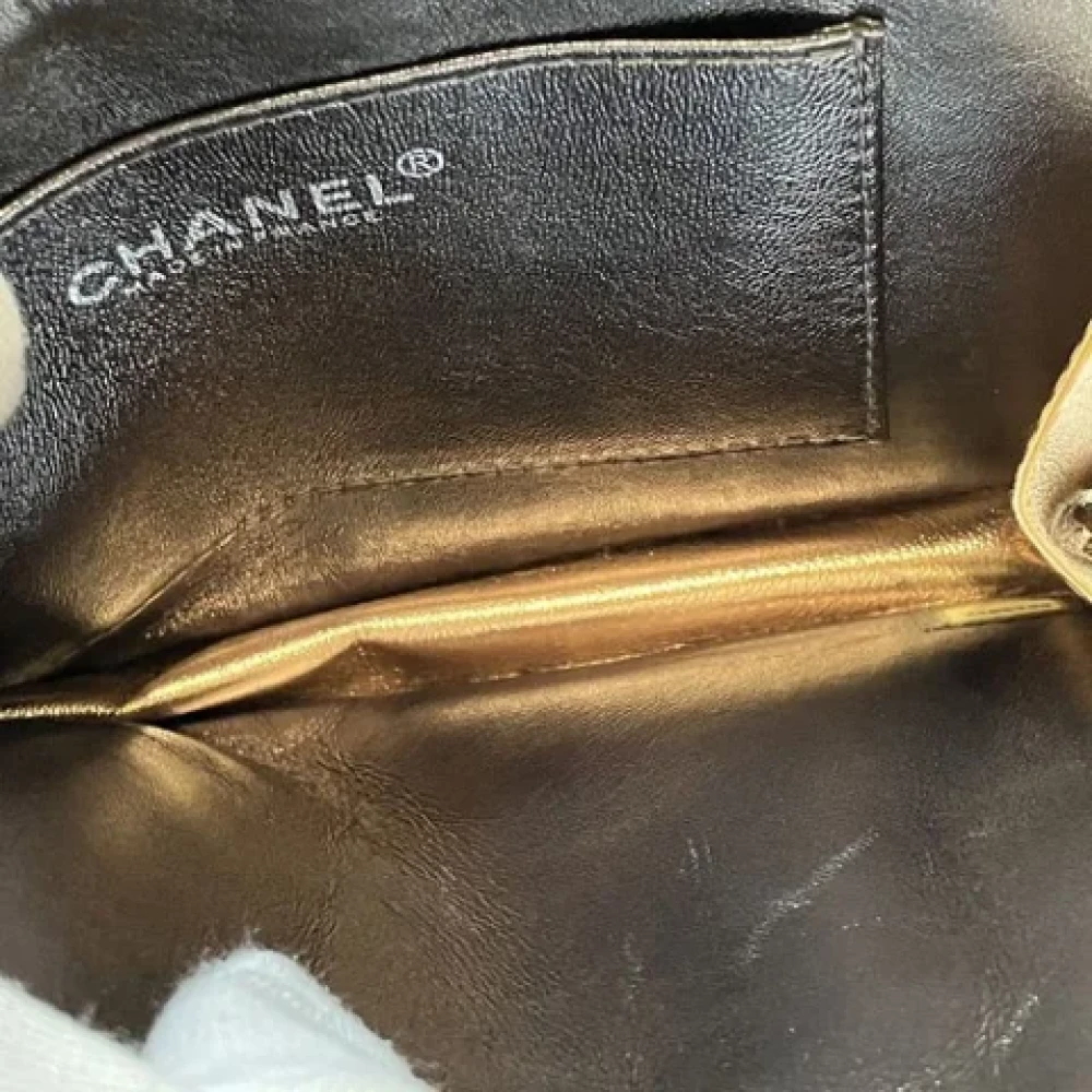 Chanel Vintage Pre-owned Leather chanel-bags Gray Dames