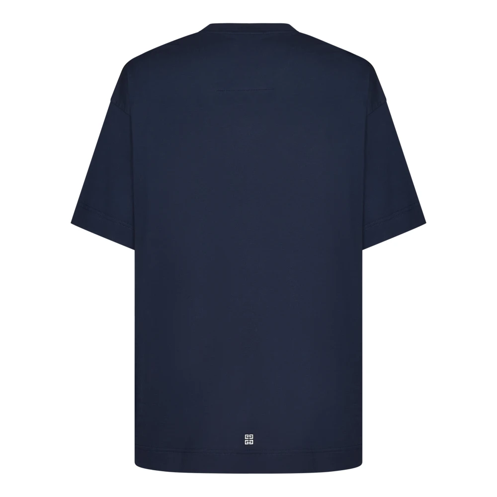 Givenchy T-shirt met logo-opdruk en ronde hals Blue Heren