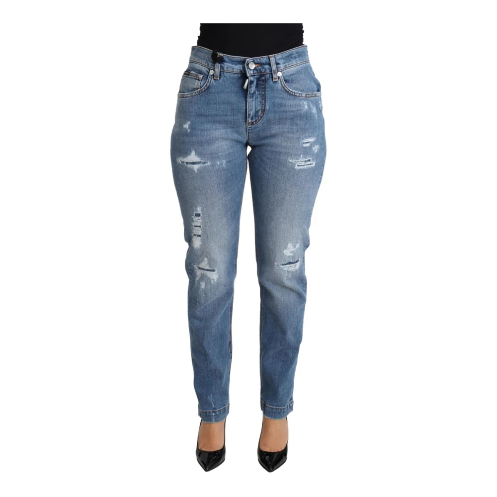 Dolce & Gabbana Women's Blue Slim-Fit Jeans,, High Waist Skinny Jeans 3XS