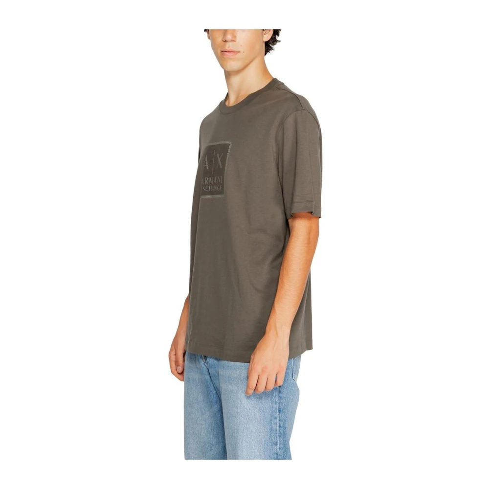 Armani Exchange Klassieke katoenen T-shirt Green Heren