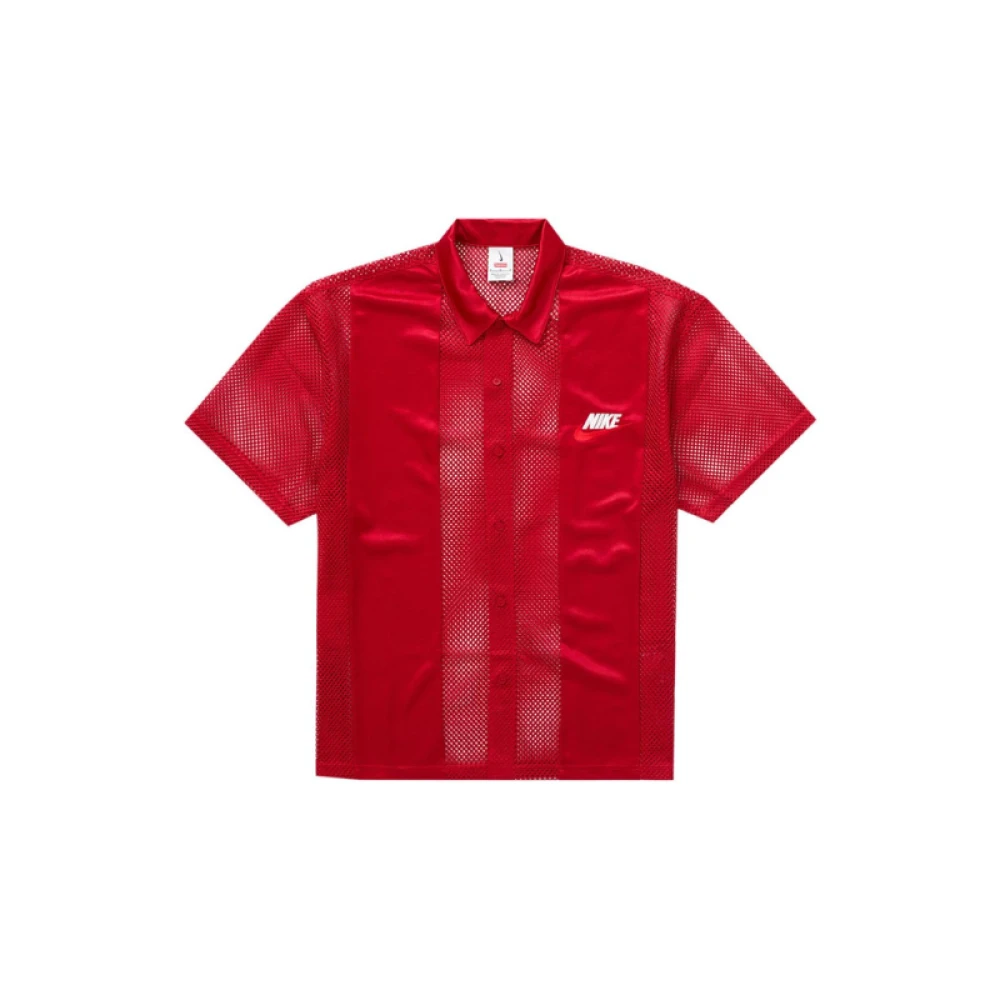Supreme Rode Mesh Shirt Samenwerking Nike Red Heren