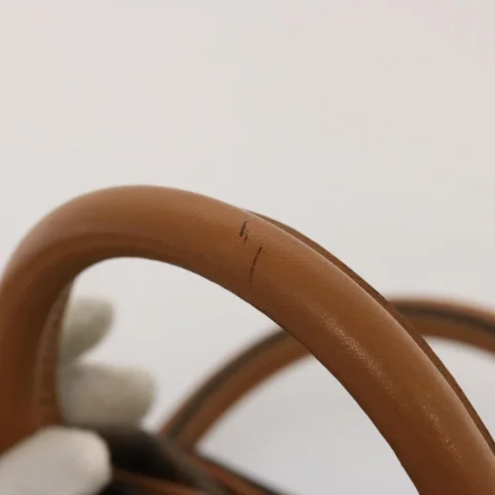 Celine Vintage Pre-owned Leather travel-bags Beige Dames