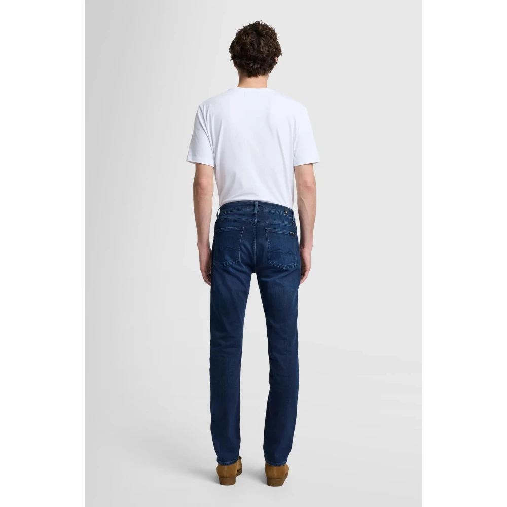 7 For All Mankind Slim Fit Jeans Donkerblauw Blue Heren
