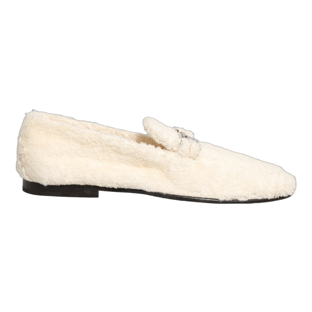 Dolce & Gabbana White Loafers, Male, 9 Uk, Shearling Loafers
