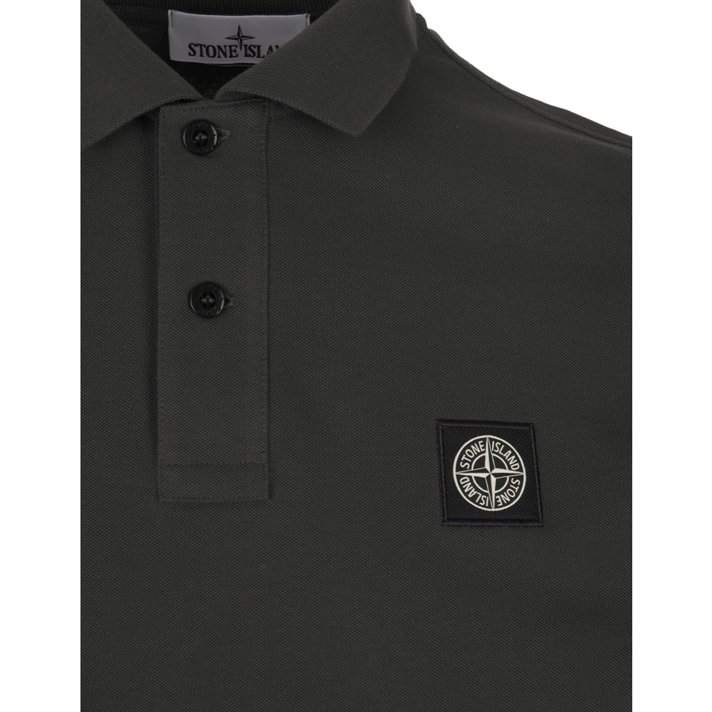 Stone Island Grijze Polo Shirt Slim Fit Gray Heren