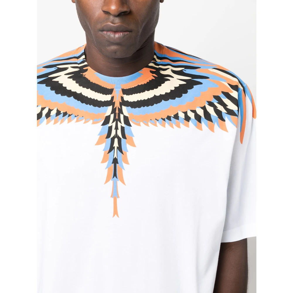 Marcelo Burlon Witte Optical Wings T-Shirt White Heren