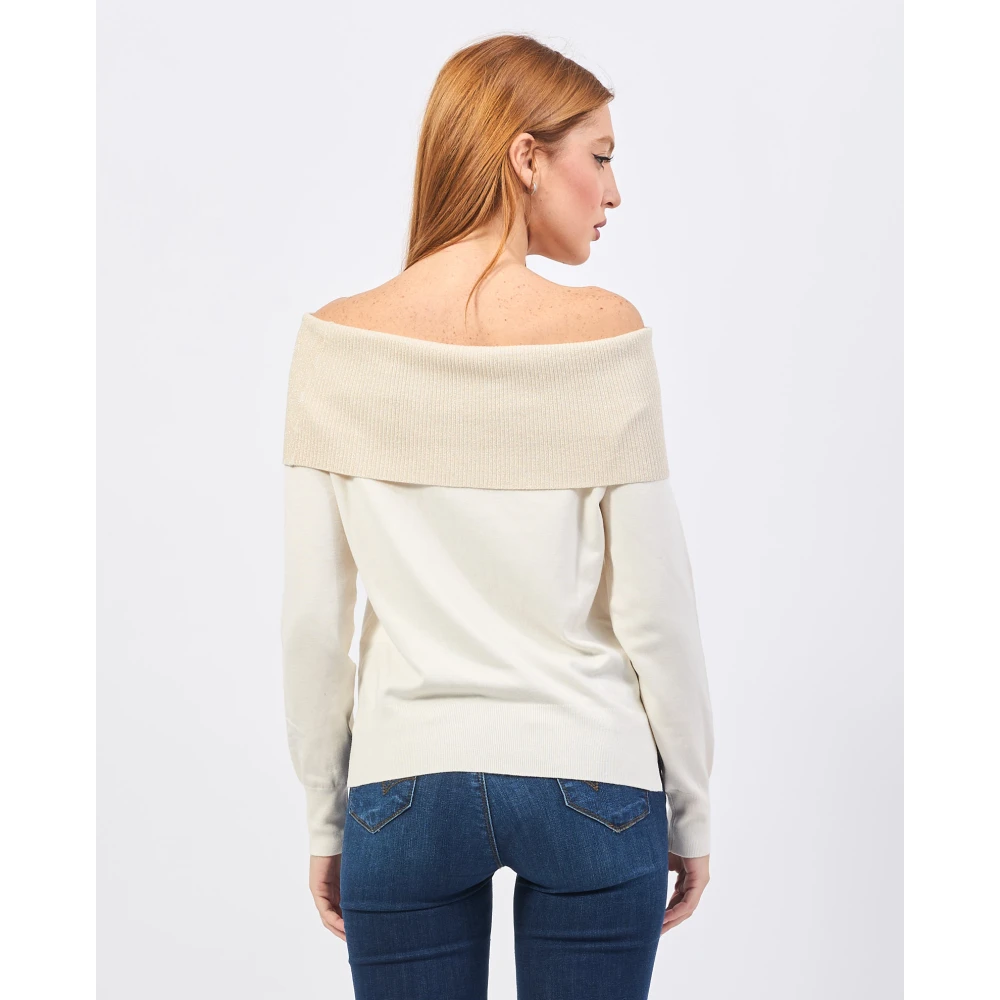 Gaudi Witte Off-Shoulder Sweater White Dames